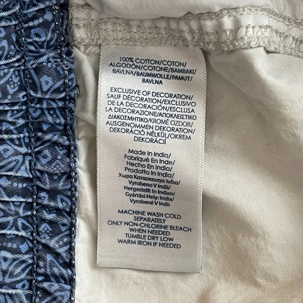 Chaps Men's Beige Elastic Waist Drawstring Cotton Chino Shorts Size Large